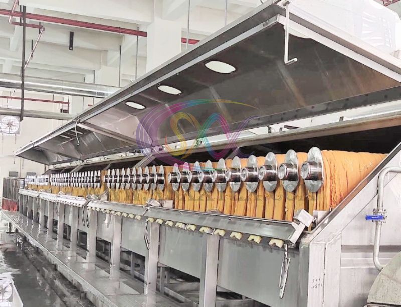 Caution in chenille yarn dyeing process