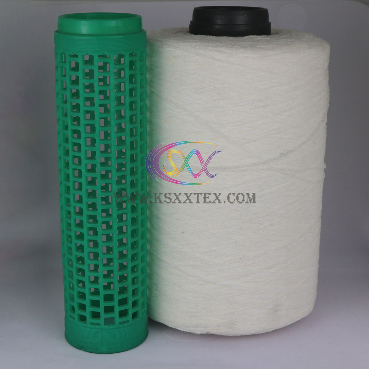 Acrylic chenille on vertical dyeing bobbin