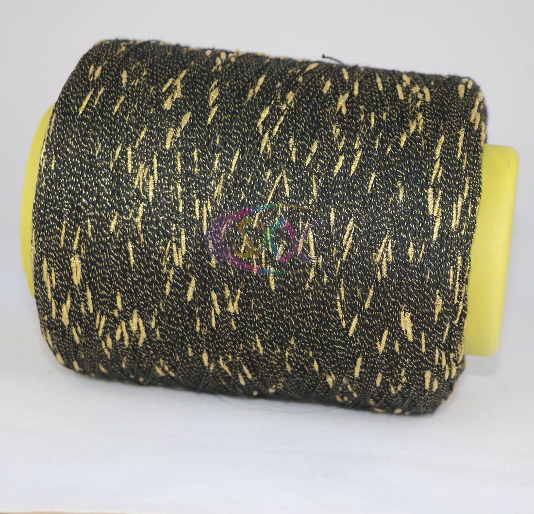 Black Golden Lurex Knot Yarn